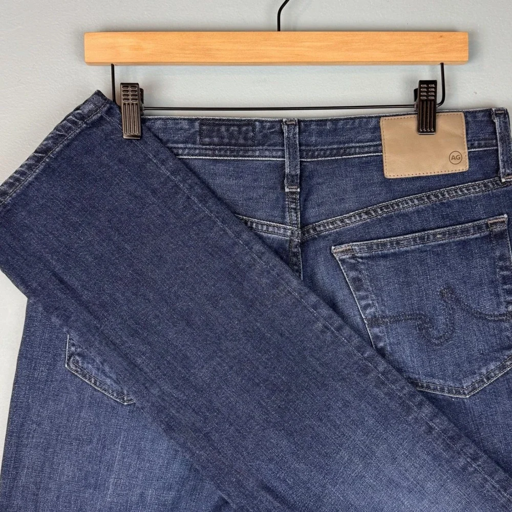 AG Adriano Goldschmied Everett Men 31x32 Blue Slim Straight Japanese Fabric Jean